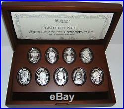 Niue 2012 2013 Imperial Fabergé Eggs 9x Silver Proof Coin Set