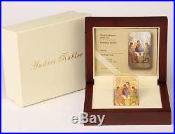 Niue 2012 2$ ANDREI RUBLEV ICON The Holy Trinity 1Oz Silver Coin CONVEX SHAPE