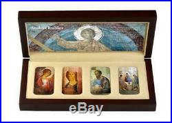 Niue 2012 $2 Orthodox Shrines Andrei Rublev Icons 4 x 1 Oz Silver Coin Set