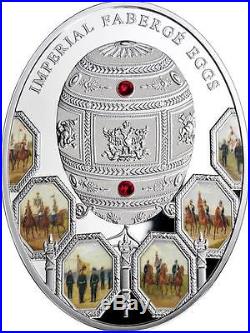 Niue 2012 $2 Patriotic War 1812 Imperial Faberge Eggs 56.56 g Silver Proof Coin