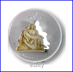 Niue 2012 2x1$ Devine Michelangelo Sculptures Pieta 1 Oz Limited Silver Coin