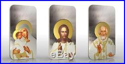Niue 2012 3x2$ Orthodox Series Triptych icon Holy TRIPTIH 3x1oz Silver Coin Set