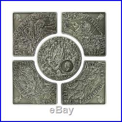 Niue 2012 5x1$ HORSEMEN OF APOCALYPSE 5 Coin Set Albrecht Durer Silver Coins