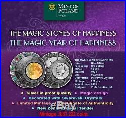 Niue 2013 100$ MAGIC YEAR OF HAPPINESS Calendar 400g Silver Coin with Swarovski