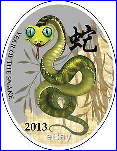Niue 2013 1$ Lunar Calendar year of the Snake Chinese Snake Silver Coin