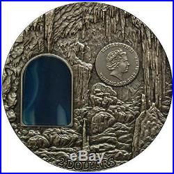 Niue 2013 $2 Crystal Art SECRETS OF LICHTENSTEIN 2 Oz Silver Coin with Achat