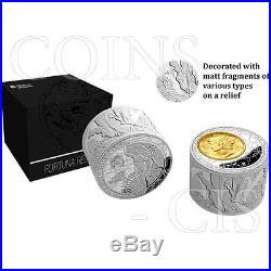 Niue 2013 50$ Fortuna Redux Mercury 6oz 1st Cylinder Shape Proof Silver Coin