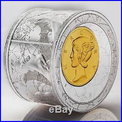 Niue 2013 $50 Fortuna Redux Mercury 6oz Cylinder-shaped Gilded Silver Proof Coin