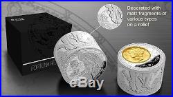Niue 2013 $50 Fortuna Redux Mercury unique Cylinder Shaped 6oz Proof Silver Coin
