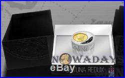 Niue 2013 $50 Fortuna Redux Mercury unique Cylinder Shaped Proof Silver Coin 6Oz