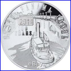 Niue 2014 100th Anniversary of Panama Canal Silver Proof Coin Original Packaging