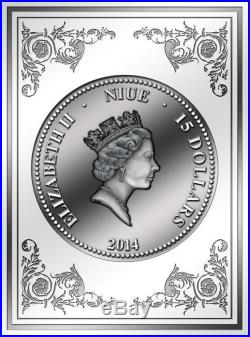 Niue 2014 $15 Shakespeare's Romeo and Juliet 3 Oz Silver Coin with NanoJems