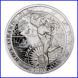 Niue 2014 25$ Mini Fortuna Redux Mercury First Cylinder Shape Proof Silver Coin