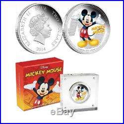 Niue 2014 $2 Disney Mickey & Friends 1 Oz Silver Proof 6 Coin Set