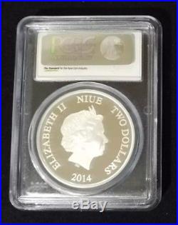 Niue 2014 2$ Disney Mickey Mouse 1 Oz Proof Silver Coin PCGS PR70 First Strike