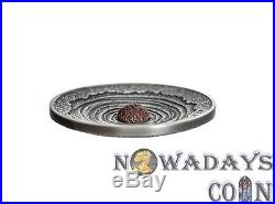 Niue 2014 2$ ERTA ALE Volcano Crater Ethiopia Lava 2 Oz Silver Coin