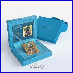 Niue 2014 $2 Icon Orthodox Shrines St. Paul Gold Gilded 1 Oz Silver Coin
