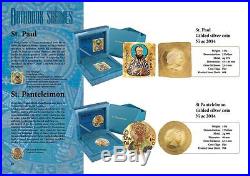 Niue 2014 $2 Icon Orthodox Shrines St. Paul Gold Gilded 1 Oz Silver Coin