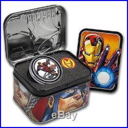 Niue 2014 $2 Marvel Comics The Avengers 4x 1 Oz Silver Proof Coin Set great Box