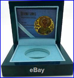 Niue 2014 $2 Orthodox Shrines St. Panteleimon 1 Oz Silver Gilded Coin