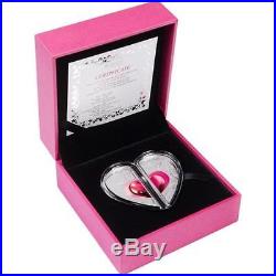 Niue 2014 2x1$ Always with You Love Heart 2x 1/2oz Proof Silver Coin Set