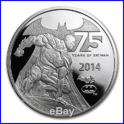 Niue 2014 $5 75 Years of Batman Anniversary 2 Oz Silver Proof Coin