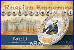 Niue 2014 $5 Russian Emperors Peter III 2 Oz Silver Proof Coin PRE-SALE