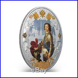 Niue 2014 $5 Russian Emperors Peter the Great 2 Oz Silver Proof Coin