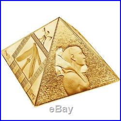 Niue 2014 Great Pyramids Masterpiece of Mint Art Proof Silver Gold Pleated Coin