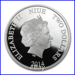 Niue 2014 Silver $2 Proof Coin- 6x1 OZ Silver Mickey & Friends Disney Set