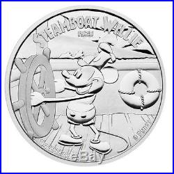 Niue 2015 $100 Disney Steamboat Willie Mickey Mouse Proof 1 Kilo kg Silver Coin