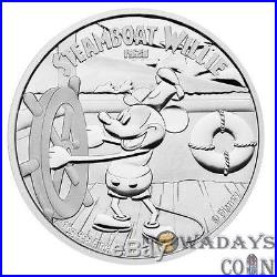 Niue 2015 $100 Disney Steamboat Willie Mickey Mouse Proof 1kg Silver Coin
