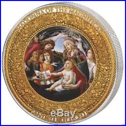 Niue 2015 10$ Perfection in Art Madonna of the Magnificat 2oz Silver Coin Gilded