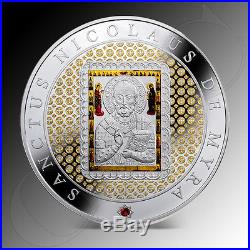 Niue 2015 25$ Saint Nicholas The Wonderworker. 999 fine silver coin 8.0 oz