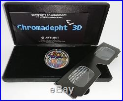 Niue 2015 2$ Chromadepth 1oz Silver Coin with 3D Glass