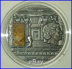 Niue 2015 2$ EGYPT IMPERIAL ART 2 Oz Antique Silver Coin withCitrine Crystal