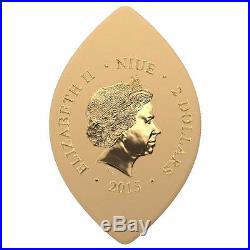 Niue 2015 $2 Icon World Heritage Abraham 1 Oz Silver Coin Gold Gilded ONLY 999