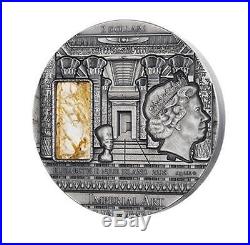 Niue 2015 2$ Imperial Art Citrine 2 Oz Silver Coin with real Agate LIMIT 500