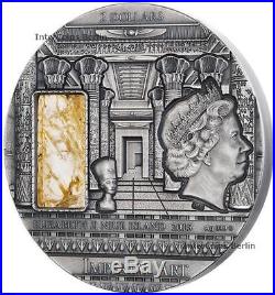 Niue 2015 2$ Imperial Art Egypt Citrine Crystal 2 Oz Silver Coin 500 pcs only