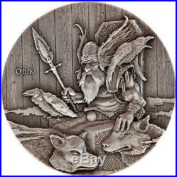 Niue 2015 2$ ODIN Vikings Gods Kings Warriors 2oz Antique finish Silver Coin