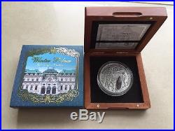 Niue 2015 $2 Winter Palace BELVEDERE VIENNA 2oz Silver Coin Mintage Only 666 pcs