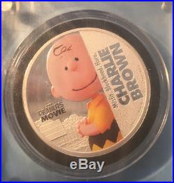 Niue, 2015 The Peanuts Movie Snoopy, 4 X 1oz. Proof Silver Coin Set