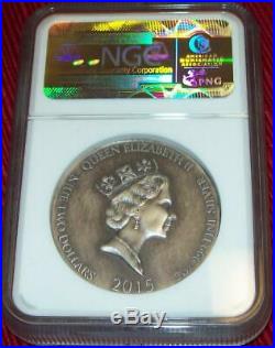 Niue 2015 Two $2 Dollars Ngc 69 Ragnar Lothbrok Vikings Gods 2oz Silver Coin