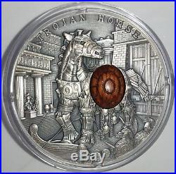 Niue 2016 $10 Ancient Myths Trojan Horse 2 Oz Silver Coin RARE