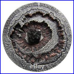 Niue 2016 $1 Meteorite Crater Popigai Meteor 1 Oz Silver Coin LIMIT 666 Only