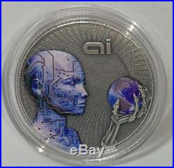 Niue 2016 2$ Artificial Intelligence Code of the Future 2oz Silver Coin