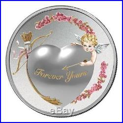 Niue 2016 2$ Forever Yours Proof Like 1 Oz Silver Coin with High Relief