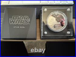 Niue 2016 $2 Star Wars The Force Awakens Kylo Ren 99.9% Pure Silver Color Proof