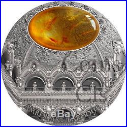 Niue 2016 5$ Amber Art Baroque 2 oz Antique finish Silver Coin