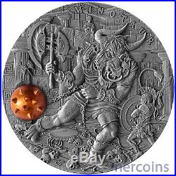 Niue 2017 Minotaur Ancient Myths 2 Oz Pure Silver Coin with Brass Insert Perfect